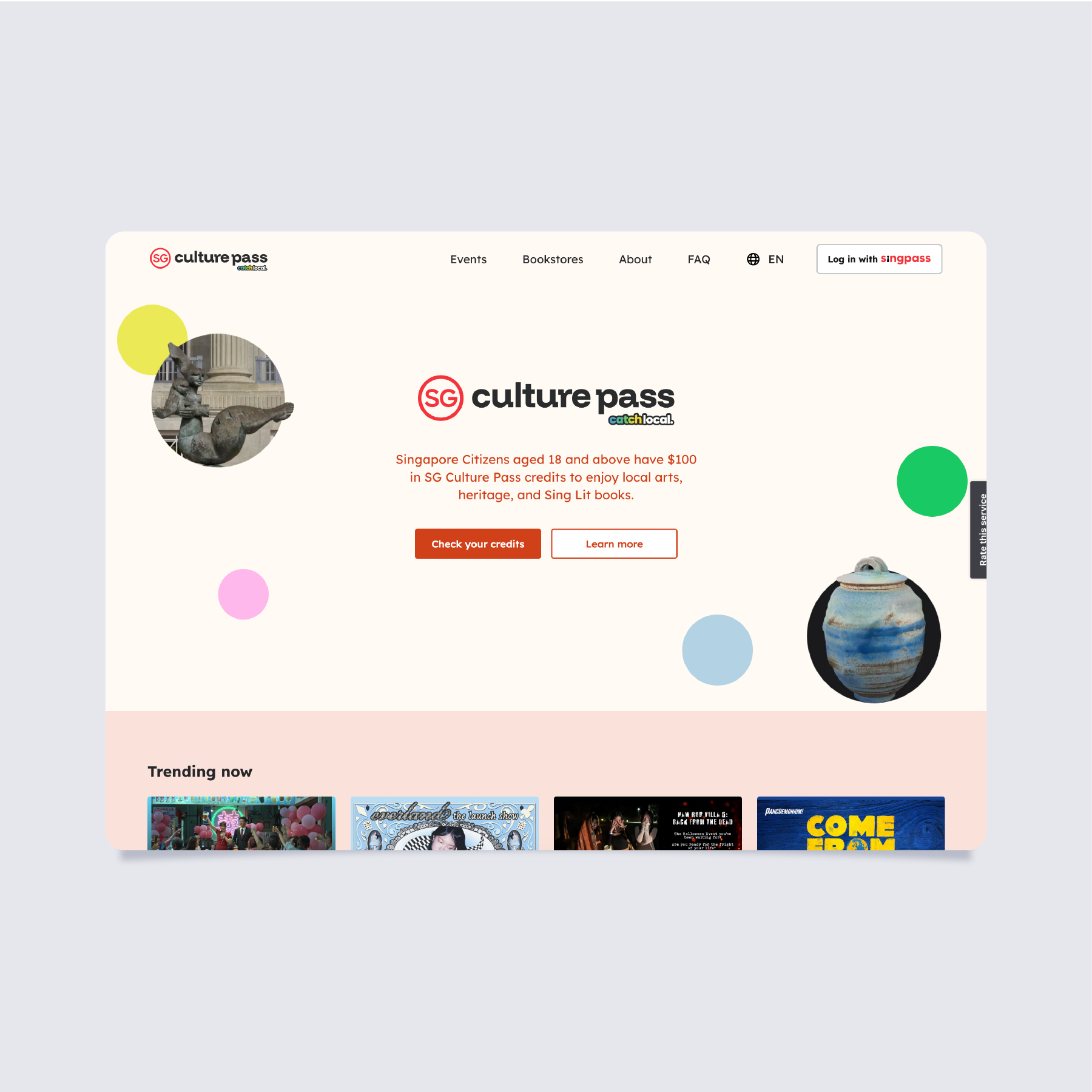 SG Culture Pass Website